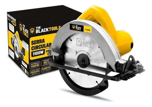 Serra Circular Elétrica The Black Tools 185mm 1100w Cor Amarelo