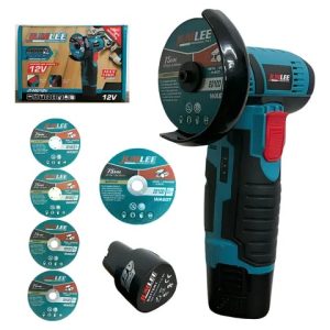 Esmerilhadeira Angular Sem Fio Jumlee 75mm 19500rpm Celeste