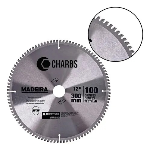 Disco De Serra Para Madeira 300mm C/ 100 Dentes